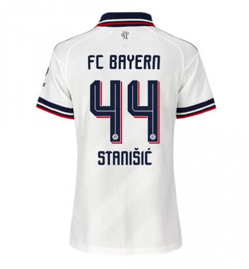 Bayern Munich Josip Stanisic #44 Venkovní Dres pro Dámské 2026-27 Krátký Rukáv Bayern Munich Josip Stanisic #44 Venkovní Dres pro Dámské 2026-27 Krátký Rukáv